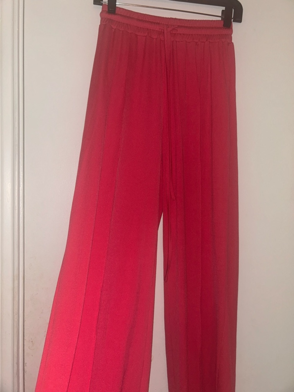 SHEIN Fuchsia Wide-Leg Drawstring Pants size M